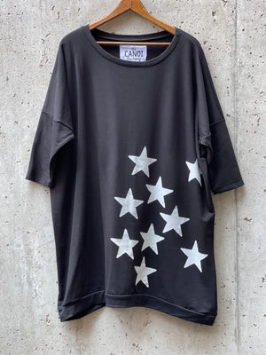 SALE $70 -Bamboo tunic sweatshirt - Black $108