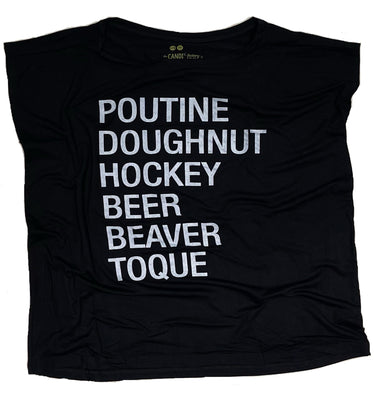 SALE $25 Canadian-isms black $58