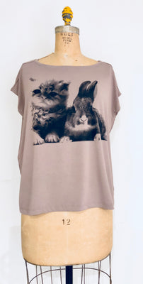 kitten & bunny -tan $58...sale $25