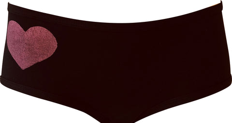 heart (pink/black)