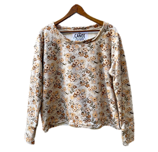 Retro flowers - bamboo sweatshirt- 50% off, now