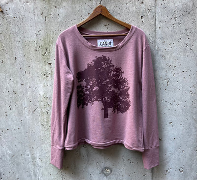 Bamboo sweatshirt - purple tree  $88