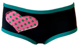 Sewn pink/green heart