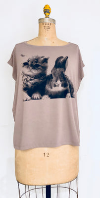kitten & bunny  -tan $58...sale $25